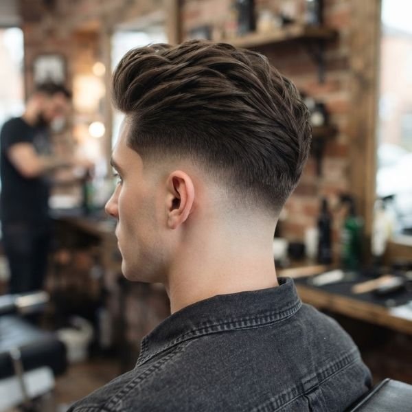 Professional Low Taper Fade Quiff Haircut