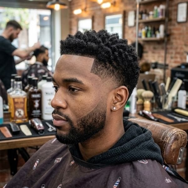 Short Low Taper Fade Black Haircut