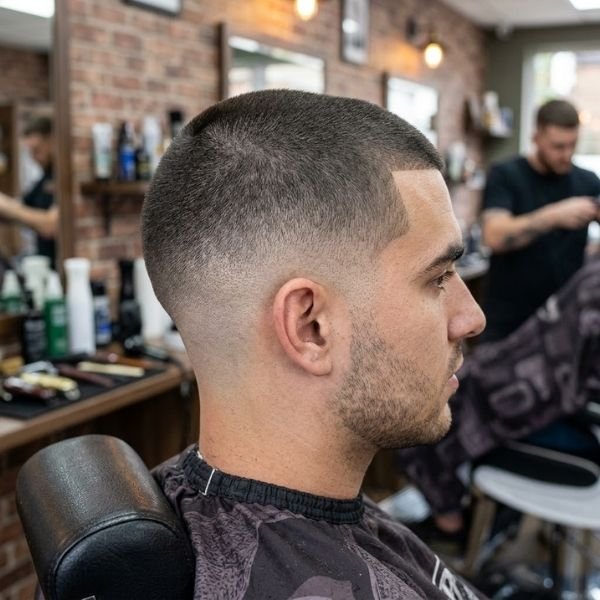 Short Low Taper Fade Buzz Cut