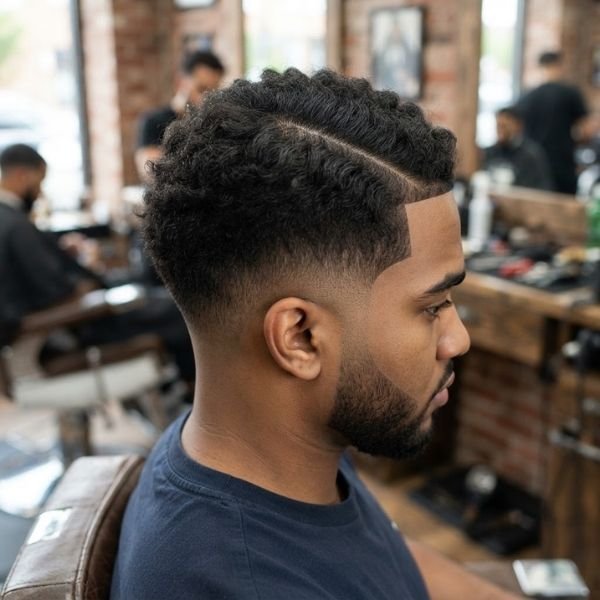 Short Low Taper Fade Middle Part