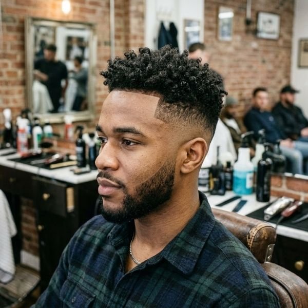 Textured Curly Fade