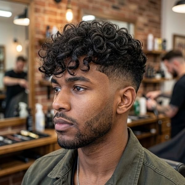 Textured Fringe Low Taper Fade