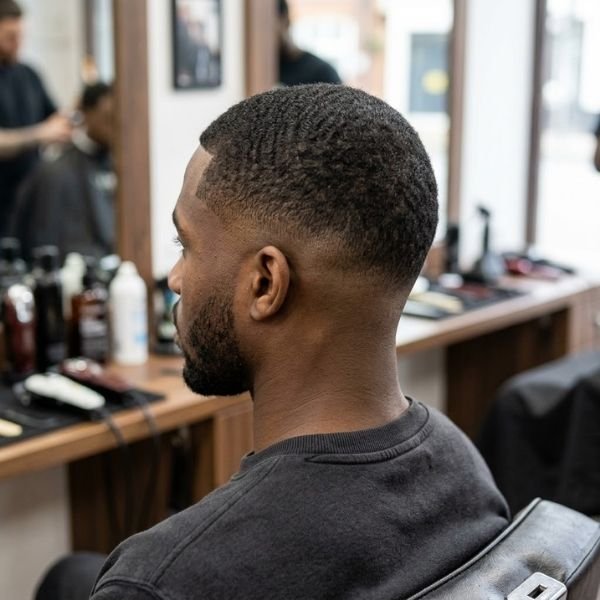 Textured Low Taper Fade Buzz Cut