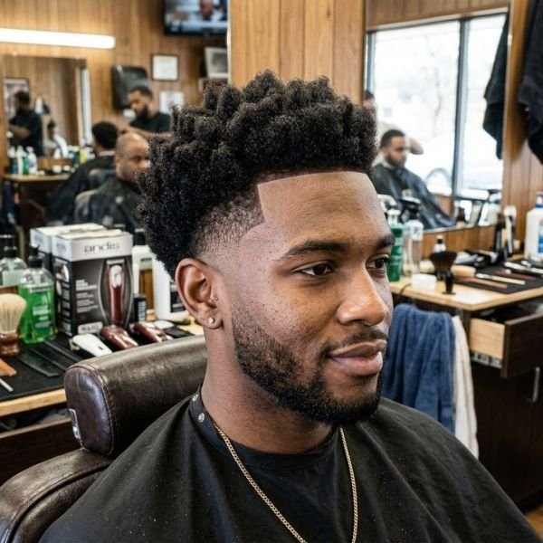 Thick Hair Low Taper Fade Black Haircut
