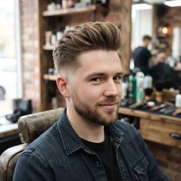 Thin Hair Low Taper Fade Quiff