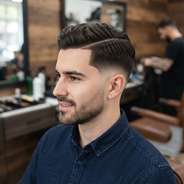 Trending Low Taper Fade Side Part Hairstyle