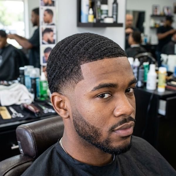 Waves Low Taper Fade Black Haircut