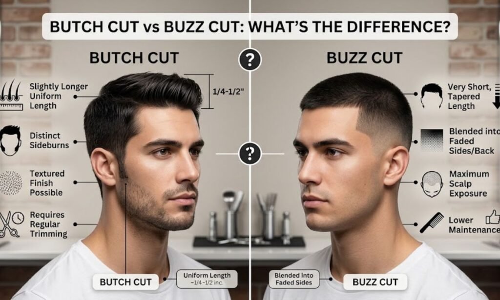 Butch Cut vs Buzz Cut: What’s the Difference?