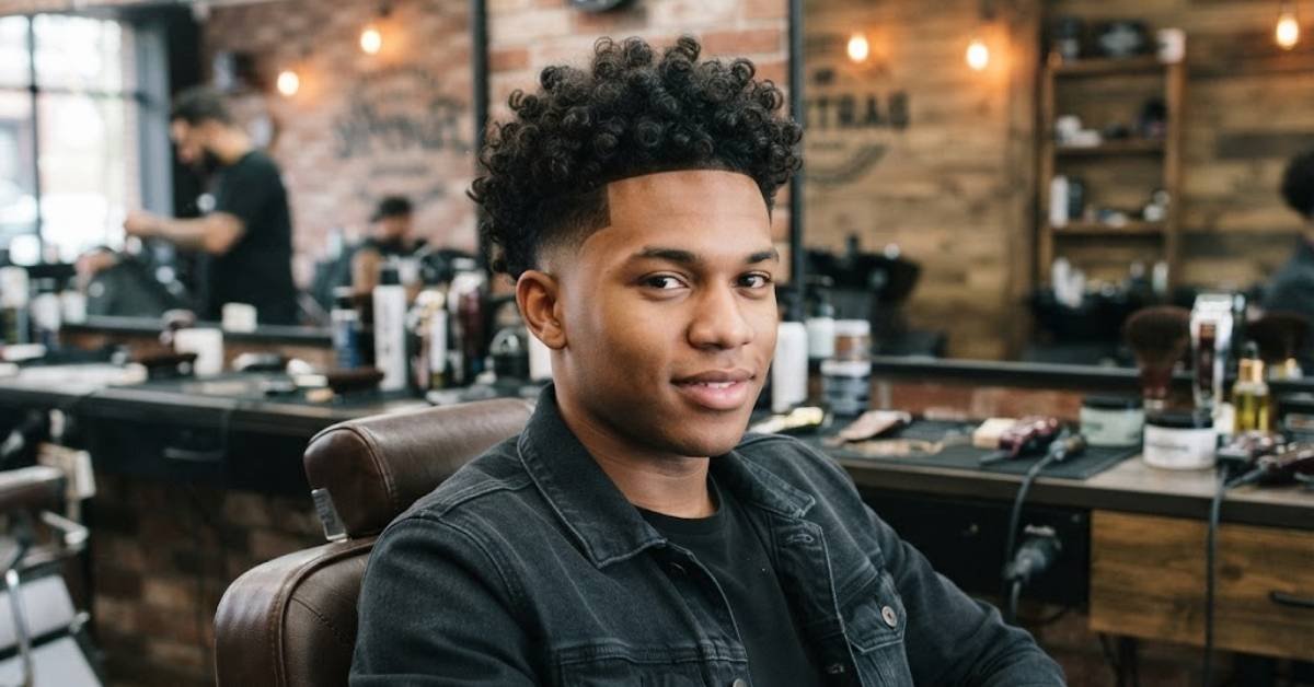 Curly Burst Fade