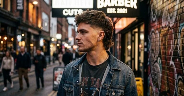 Low Taper Fade Modern Mullet