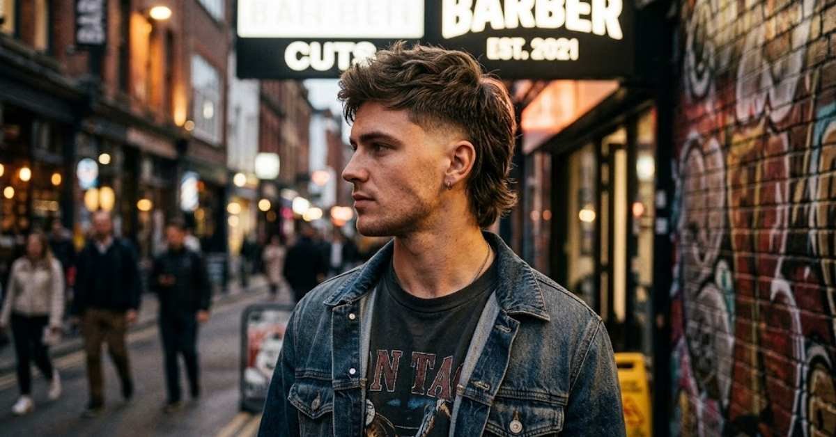 Low Taper Fade Modern Mullet