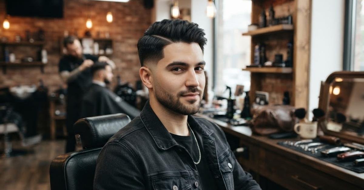 Low Taper Fade Side Part